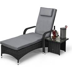 Maze Rattan Florida 104015 Outdoor Lounge Set, 1 Table incl. 1 Chairs
