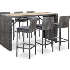 Outdoor Bar Sets vidaXL 49563 Outdoor Bar Set, 1 Table incl. 6 Chairs