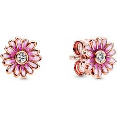 Pandora Roségoldauflage Ohrringe Pandora Daisy Flower Stud - Rose Gold/Transparent