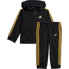 Stribede Tracksuits Børnetøj adidas Infant Shiny Bold 49 Allover Print Jogger Set - Black/Gold Metallic (GM8965)