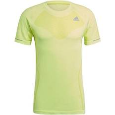 Gul - Nylon Overdele Adidas Primeknit T-shirt - Acid Yellow/Hi-Res Yellow