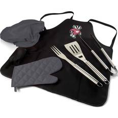 Polyester Aprons Picnic Time BBQ Tote Pro Grill Set Apron Silver, Green, Black