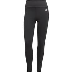 3XL - Dame Tights Adidas Designed To Move High-Rise 3-Stripes 7/8 Sport Tights Women - Black/White