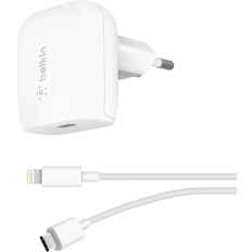 Belkin Akut ja Laturit Belkin 20 W seinälaturi USB-C Lightning kaapeli (valkoinen)