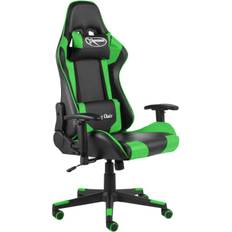 vidaXL Sedia da Gaming Girevole Verde in PVC