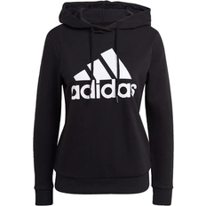 Adidas Women's Essentials Relaxed Logo Hoodie - Black/White