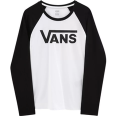 Vans Woman Clothing Vans Flying V Long Sleeve Raglan - White/Black