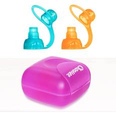 SoftSip Food Pouch Silicone Tops & Travel Case 2 Pack