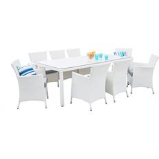 Garden & Outdoor Furniture Beliani Italy Patio Dining Set, 1 Table incl. 8 Chairs