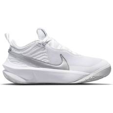 Textil Zapatillas de Baloncesto Nike Team Hustle D 10 GS - White/Volt/Photon Dust/Metallic Silver