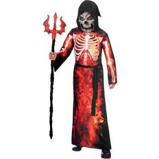 Amscan costume Fire Reaperjunior noir/rouge 8-10 ans 4-pièces