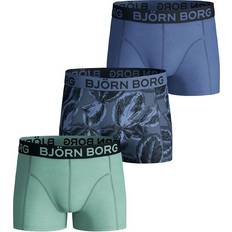 Björn borg kalsonger 146 152 Barnkläder Björn Borg Leafy Boys Shorts 3-pack - Federal Blue (2111-1164-72831)