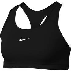 NIKE Schwarz BHs NIKE Dri-Fit Swoosh 1-Piece Pad Sports Bra - Black/White