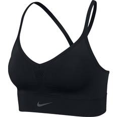 Yoga Bras Nike Indy Padded Seamless Sports Bra - Black/Dark Smoke Grey