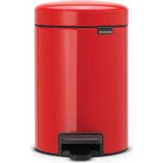 Rojo Cubos de pedal Brabantia Papelera De Baño Pedal 3L Roja