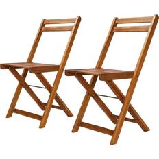 Café Stolar Utemöbler vidaXL 44012 2-pack Trädgårdsmatstol