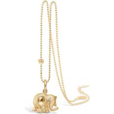 Blossom elefant sølv Blossom Copenhagen Elephant Necklace - Gold/Transparent