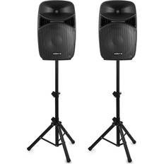 Pantalla Altavoces de pie y surround Vonyx Vps152a 15" 2 Tripodes Reproductor Usb/sd Mp3 Y Receptor