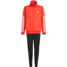 Adidas 3-Stripes Team Tracksuit Kids - Vivid Red/White