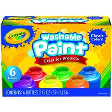 Water Based Water Colours Crayola Washable Kids Paint 6-pack