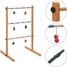 Ladder Golf vidaXL Jeu de Golf sur Echelle Jouet Jeu de Ballon d'Echelle Jardin Extérieur Jeux en Plein Air pour Adulte Enfant 6 Paires de Balles Bois