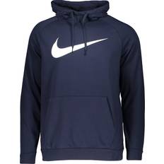 Nike Dri-Fit Pullover Swoosh Hoodie - Blue/White