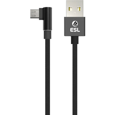 ESL Angled USB A - Micro USB B 2.0 1m