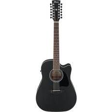 Ibanez AW8412CE-WK Guitare électro-acoustique 12 cordes Weathered black open pore