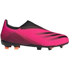 30½ Fotballsko adidas Junior X Ghosted.3 Laceless FG - Shock Pink/Core Black/Screaming Orange