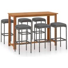 vidaXL 3068012 Bargrupp, 1 Bord inkl. 6 Stolar