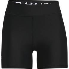 Élasthanne/Lycra/Spandex Pantalons Thermiques Under Armour HeatGear Mid Rise Short Avec Poche-balles - Noir