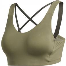 Green - Running Bras adidas Stronger For It Alpha Bra - Legacy Green/Legend Earth