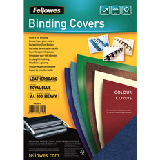 Blåa Inbindningstillbehör Fellowes Leathergrain Binding Covers Royal Blue A4