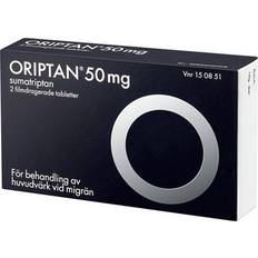 Sumatriptan - Värk & Feber Receptfria läkemedel Oriptan 50mg 2 st Tablett