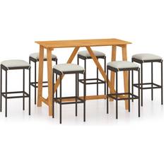 vidaXL 3067965 Ensemble de Bar d'Extérieur, 1 Table incluse 6 Chaises