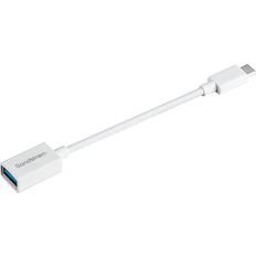 Sandstrøm usb c Sandstrøm USB C - USB A M-F Adapter 0.2m