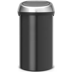 Brabantia Touch Bin Pattumiera Coperchio Inox 60 L Nero Opaco