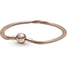 14 karaat Armbanden Pandora Moments 14K Rose Gold Plated Snake Chain Bracelet