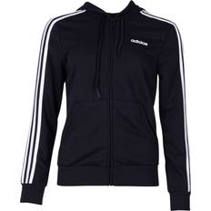 adidas Essentials 3-Stripes Hoodie - Black/White