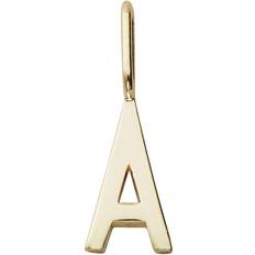 Dame - Sølv Charms & Anheng Design Letters Archetype Charm 10mm A-Z - Gold