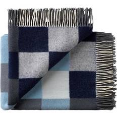 Silkeborg Uldspinderi Plain Beat Filt Blå (190x130cm)