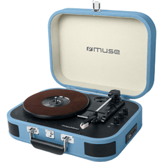 Muse Mt-201 Bvb Giradischi Impianto Stereo Bt Usb Vintage Azzurro