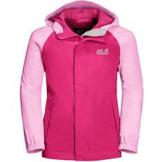 Girls Shell Outerwear Jack Wolfskin Tucan Kid's Jacket - Pink Peony (1608281_2010_104)