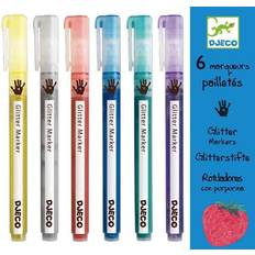 Djeco Stylos Djeco Glitter Markers 6-pack