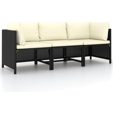 Rattan Sintetico Divani e Panche da Esterno vidaXL 313513 3-seat Divano da Esterno