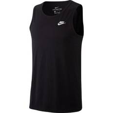 3XL Camisetas de tirantes Nike Sportswear Club Men's Tank Top - Black/White