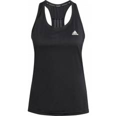 Slim Singleter Adidas Designed to Move 3 Stripes Sport Tank Top Women - Black/White