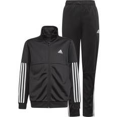 Adidas L Survêtements Adidas Boy's 3-Stripes Team Track Suit - Black/White