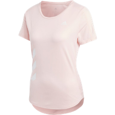 adidas Run It 3-Stripes Fast T-shirt Women - Haze Coral