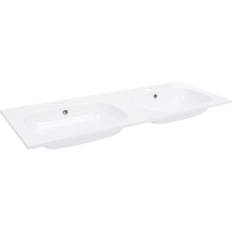 Lavabos de baño vidaXL Empotrado Doble SMC Blanco 1205 x 460 x 145 mm